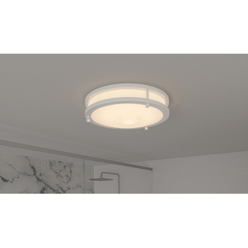 Quoizel Euclid 4" Semi-Flush Mount, White Lustre/White