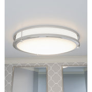 Quoizel Euclid Semi-Flush Mount, Brushed Nickel/White
