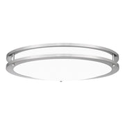 Quoizel Euclid Semi-Flush Mount, Brushed Nickel/White