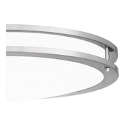 Quoizel Euclid Semi-Flush Mount, Brushed Nickel/White