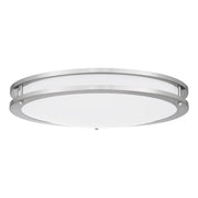 Quoizel Euclid Semi-Flush Mount, Brushed Nickel/White