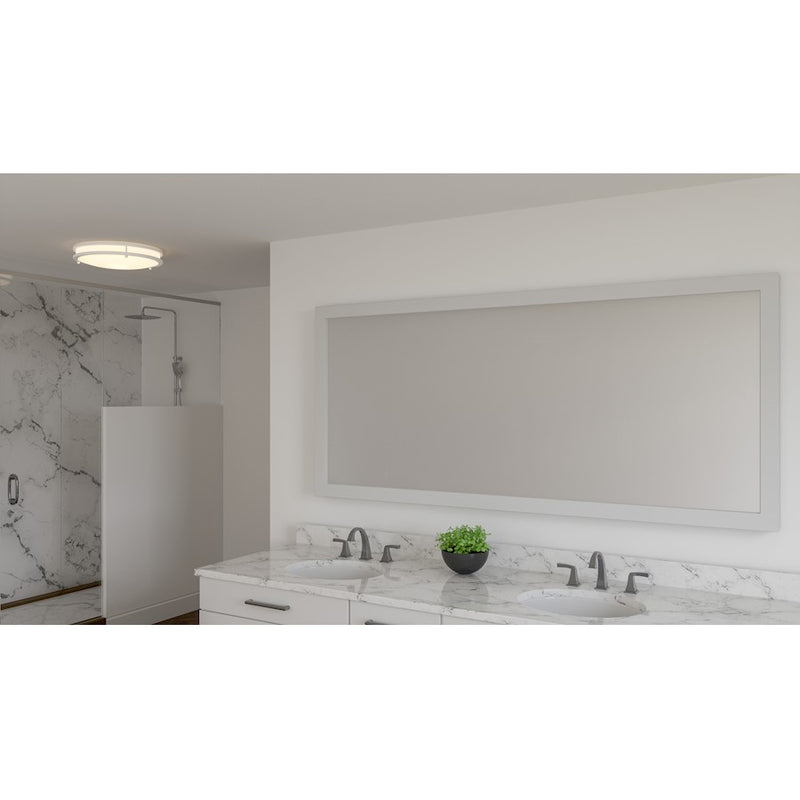 Quoizel Euclid Semi-Flush Mount, White Lustre/White