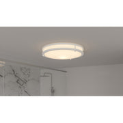 Quoizel Euclid Semi-Flush Mount, White Lustre/White
