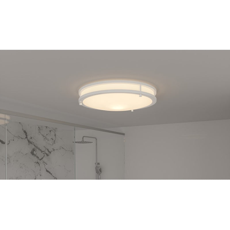 Quoizel Euclid Semi-Flush Mount, White Lustre/White