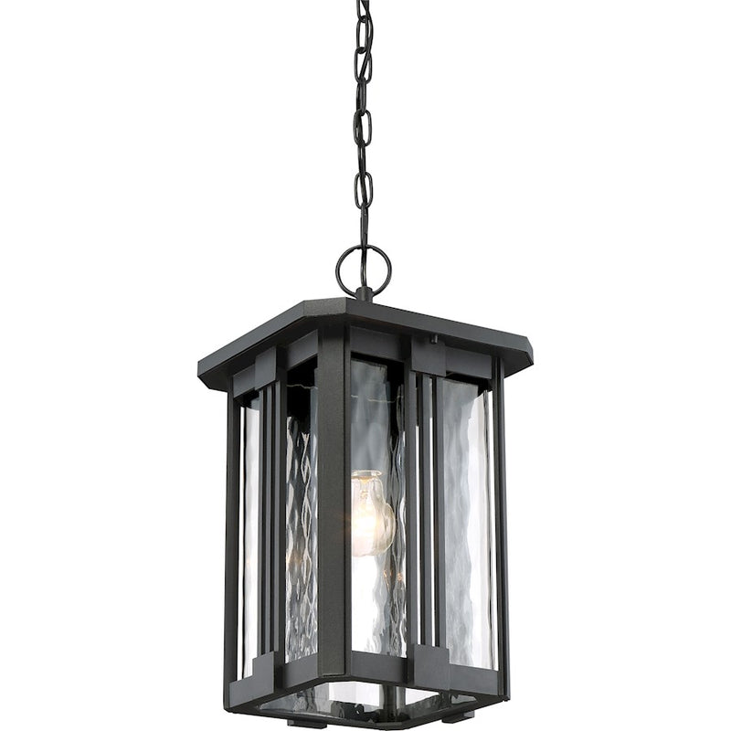 Quoizel Everglade 1 Lt 150W Outdr Hang Ltrn, 10.5x10.5x19", Eth Blk
