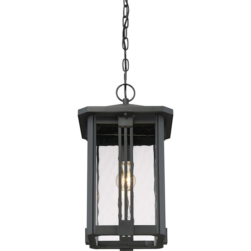 Quoizel Everglade 1 Lt 150W Outdr Hang Ltrn, 10.5x10.5x19", Eth Blk