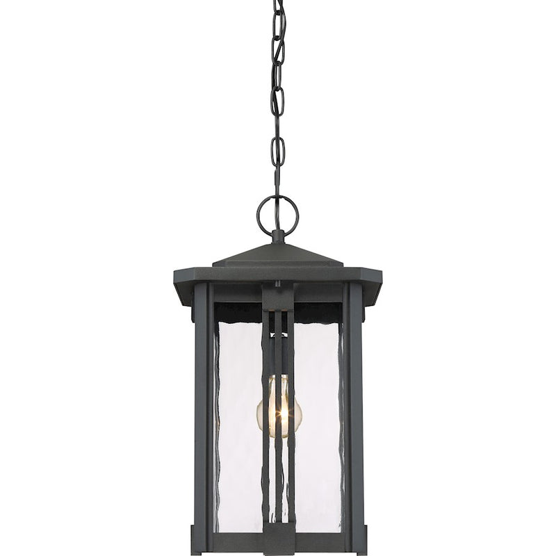 Quoizel Everglade 1 Lt 150W Outdr Hang Ltrn, 10.5x10.5x19", Eth Blk