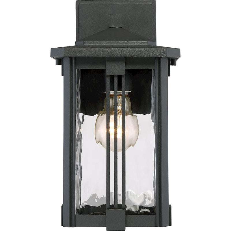 Quoizel Everglade 1 Lt 100W Outdr Wall Ltrn, 7.5x6.5x12.25", Eth Blk