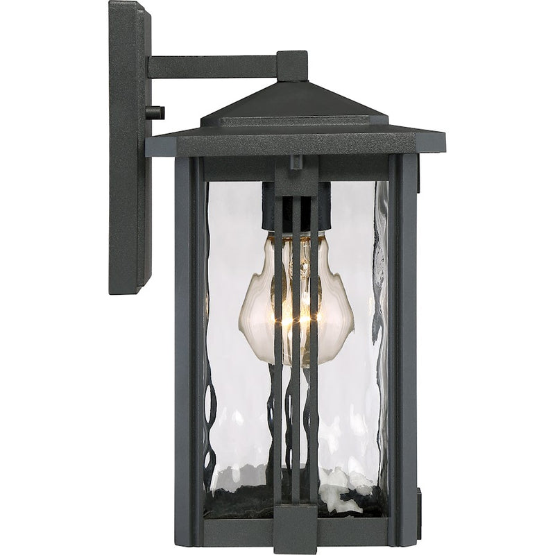 Quoizel Everglade 1 Lt 100W Outdr Wall Ltrn, 7.5x6.5x12.25", Eth Blk