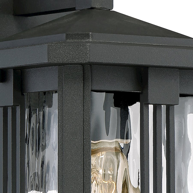 Quoizel Everglade 1 Lt 100W Outdr Wall Ltrn, 7.5x6.5x12.25", Eth Blk