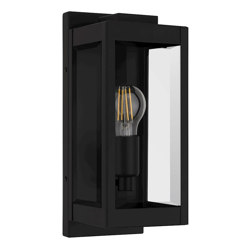 Quoizel Eastover 1Lt 13" Outdoor Lantern, Earth Black/Clear Beveled