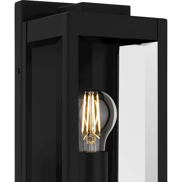Quoizel Eastover 1Lt 13" Outdoor Lantern, Earth Black/Clear Beveled