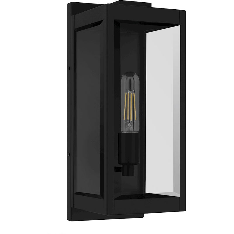 Quoizel Eastover 1Lt 16" Outdoor Lantern, Earth Black/Clear Beveled
