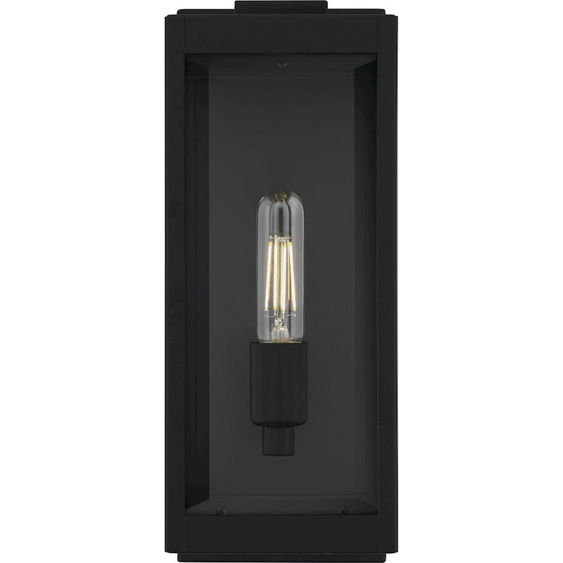 Quoizel Eastover 1Lt 16" Outdoor Lantern, Earth Black/Clear Beveled