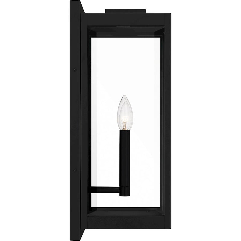 Quoizel Eastover 2Lt Outdoor Lantern, Earth Black/Clear Beveled