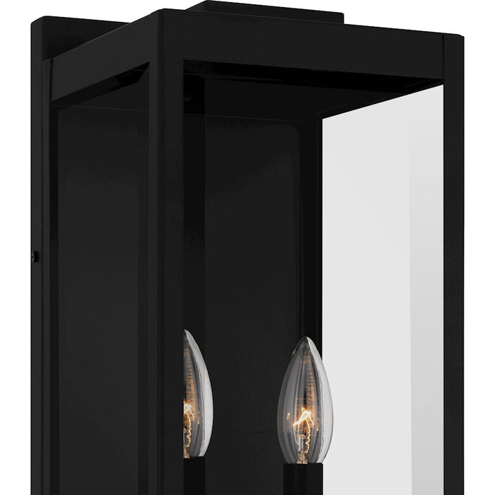 Quoizel Eastover 2Lt Outdoor Lantern, Earth Black/Clear Beveled
