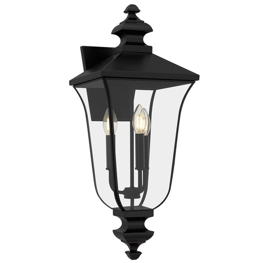 Quoizel Farley 3-Lt Matte Black Outdoor Wall Lantern, Matte Black - FARL8410MBK