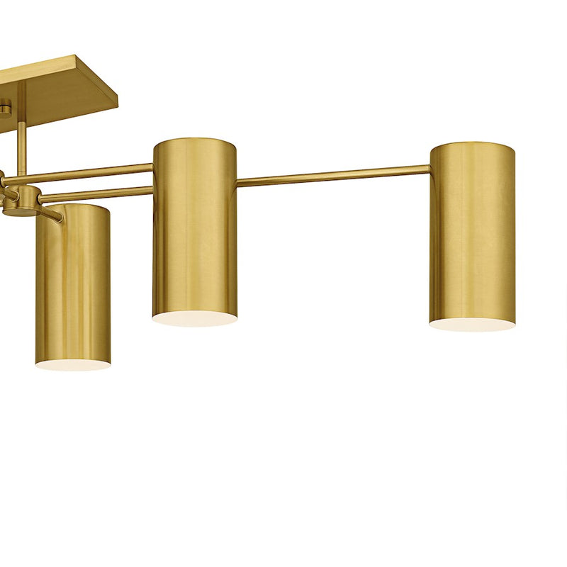 Quoizel Foreland 6Light Semi-Flush Mount, Brushed Gold/Metal