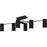 Quoizel Foreland 6Light Semi-Flush Mount, Matte Black/Metal - FLD1750MBK