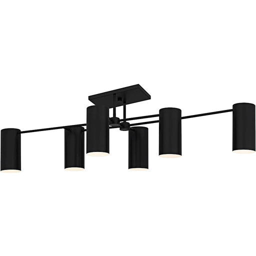 Quoizel Foreland 6Light Semi-Flush Mount, Matte Black/Metal - FLD1750MBK