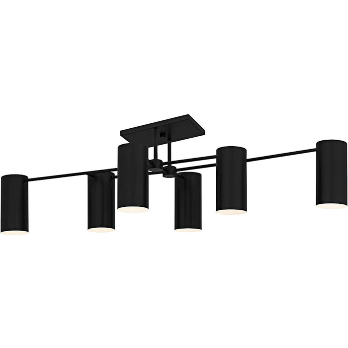 Quoizel Foreland 6Light Semi-Flush Mount, Matte Black/Metal - FLD1750MBK