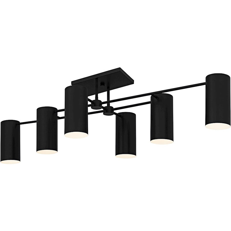Quoizel Foreland 6Light Semi-Flush Mount, Matte Black/Metal