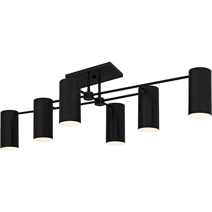 Quoizel Foreland 6Light Semi-Flush Mount, Matte Black/Metal
