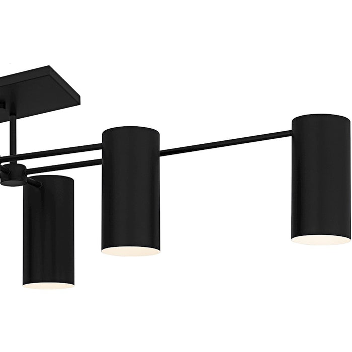 Quoizel Foreland 6Light Semi-Flush Mount, Matte Black/Metal