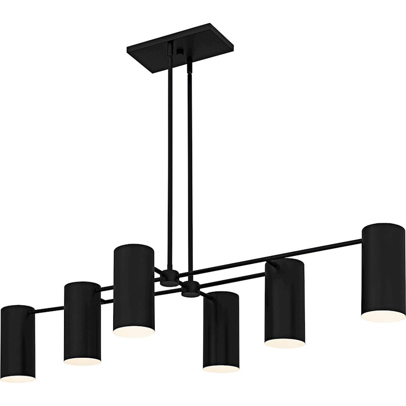 Quoizel Foreland 6Light Island Light, Matte Black/Metal