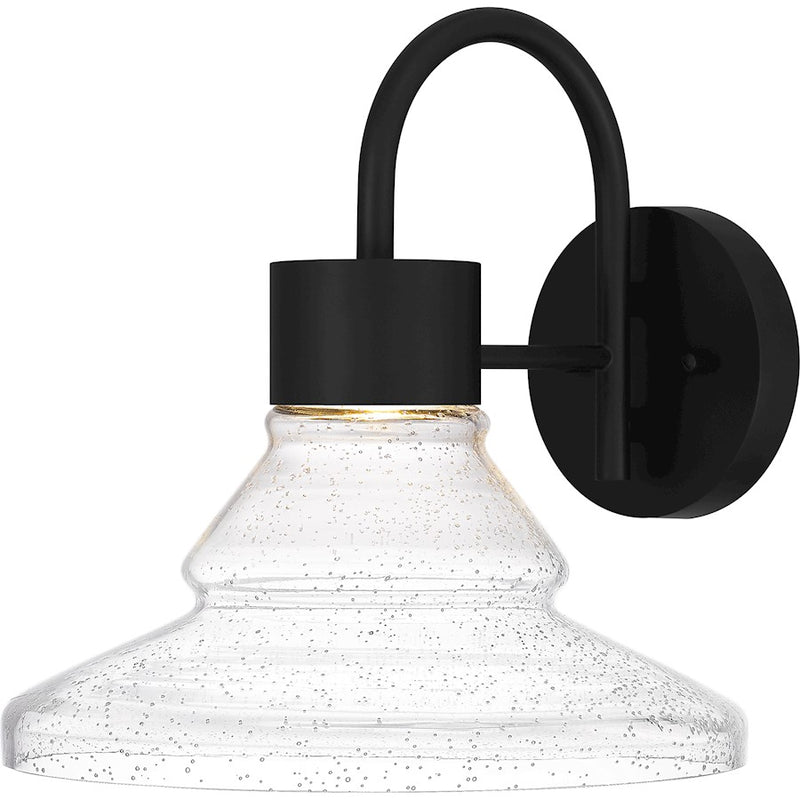 Quoizel Felix Outdoor Lantern, Matte Black/Clear Seedy