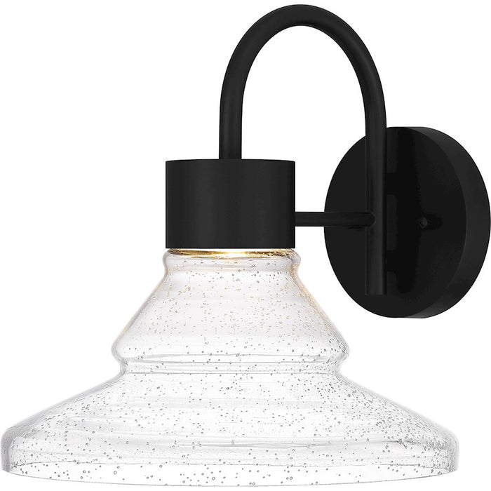 Quoizel Felix Outdoor Lantern, Matte Black/Clear Seedy