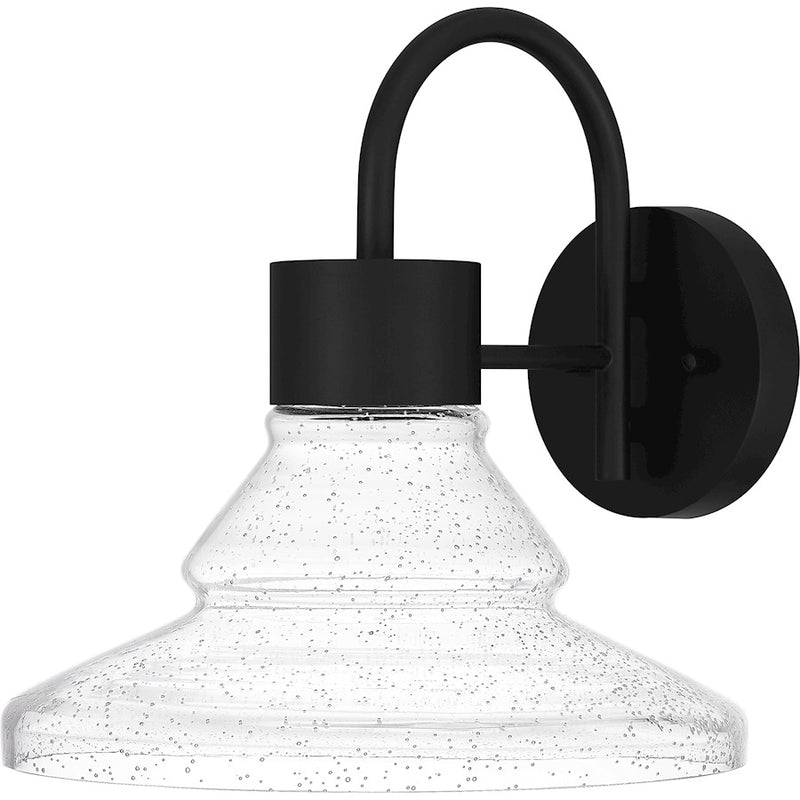 Quoizel Felix Outdoor Lantern, Matte Black/Clear Seedy