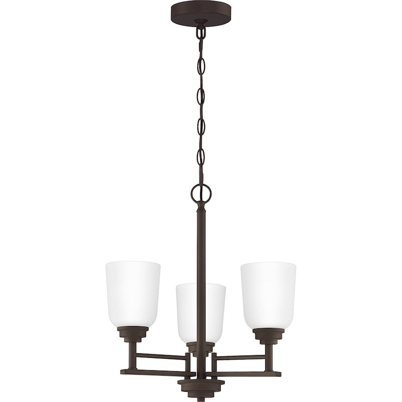 Quoizel Foley 3 Light Chandelier, Old Bronze