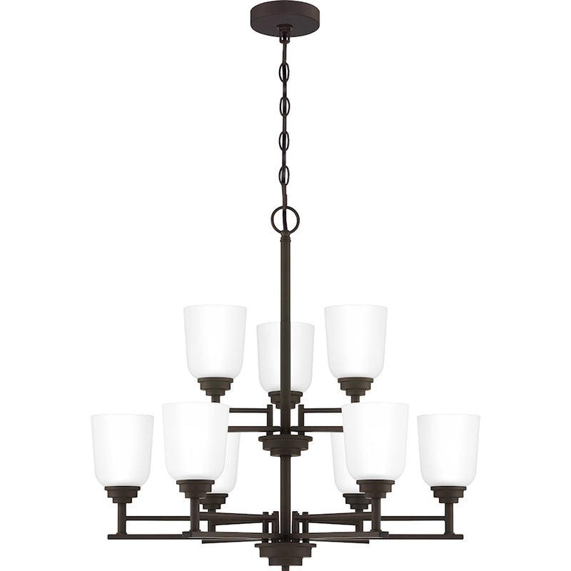 Quoizel Foley 9 Light Chandelier, Old Bronze