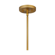 Quoizel Fremont 1 Light Mini Pendant, Aged Brass/White Metal