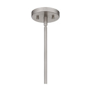 Quoizel Fremont 1 Light Mini Pendant, Brushed Nickel/White Metal