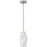 Quoizel Fogel 1 Light Mini Pendant, Brushed Nickel/Marble Glass