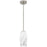 Quoizel Fogel 1 Light Mini Pendant, Brushed Nickel/Marble Glass