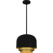 Quoizel Frankie 3Light Pendant, Matte Black/Metal - FRK1812MBK