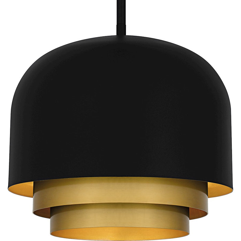 Quoizel Frankie 3Light Pendant, Matte Black/Metal