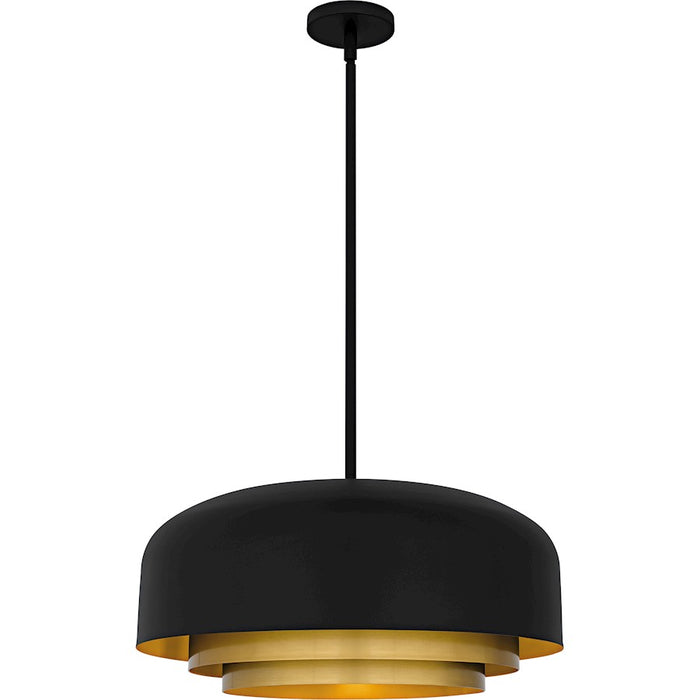 Quoizel Frankie 4Light Pendant, Matte Black/Metal - FRK2822MBK