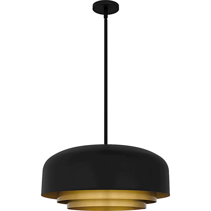 Quoizel Frankie 4Light Pendant, Matte Black/Metal