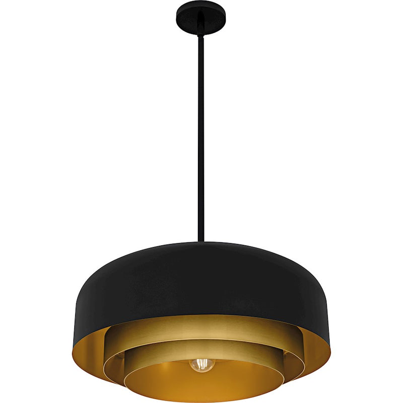 Quoizel Frankie 4Light Pendant, Matte Black/Metal
