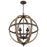 Quoizel Fusion 6 Light Pendant, Rustic Black
