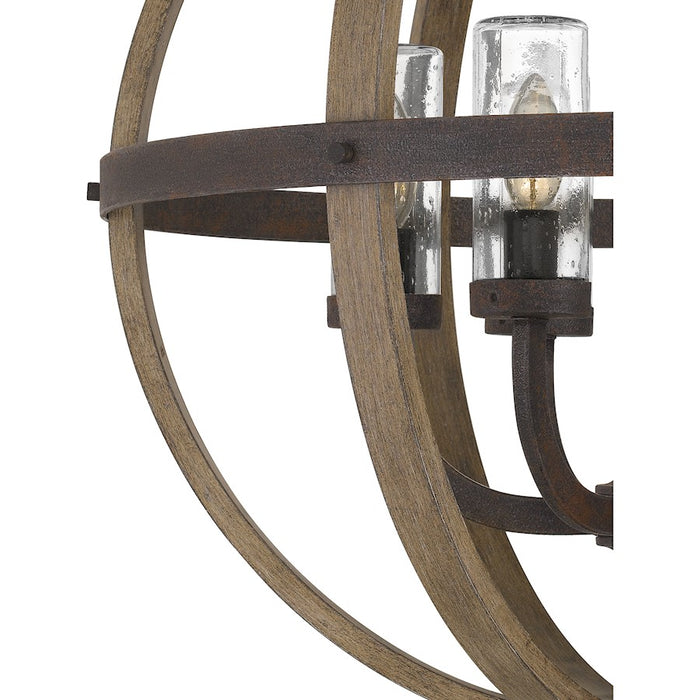 Quoizel Fusion 6 Light Pendant, Rustic Black