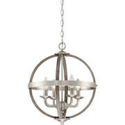 Quoizel Fusion 4 Light Chandelier, Brushed Nickel