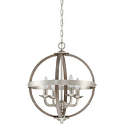 Quoizel Fusion 4 Light Chandelier, Brushed Nickel