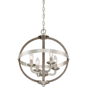 Quoizel Fusion 4 Light Chandelier, Brushed Nickel