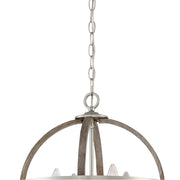 Quoizel Fusion 4 Light Chandelier, Brushed Nickel
