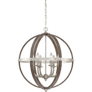 Quoizel Fusion 6 Light Chandelier, Brushed Nickel